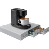 Navaris Capsule Holder - Κουτί Αποθήκευσης με 3 Συρτάρια για Κάψουλες Nespresso / Βάση για Καφετιέρα - Grey
