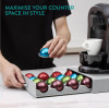 Navaris Συρτάρι για Κάψουλες Nespresso Vertuo / Βάση για Καφετιέρα - Grey