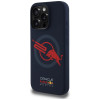 Red Bull iPhone 16 Pro - HC Silicone ORBR20 Logo Red Lining - MagSafe Σκληρή Θήκη με Πλαίσιο Σιλικόνης - Navy Blue - RBHMP16L24SIOLVR