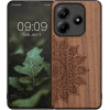 KW Xiaomi Redmi Note 14 5G Θήκη από Φυσικό Ξύλο - Design Rising Sun - Dark Brown