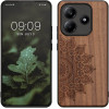 KW Xiaomi Redmi Note 14 5G Θήκη από Φυσικό Ξύλο - Design Rising Sun - Dark Brown