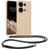 KW Xiaomi Redmi Note 13 Pro 4G Θήκη Σιλικόνης TPU με Λουράκι - Cream