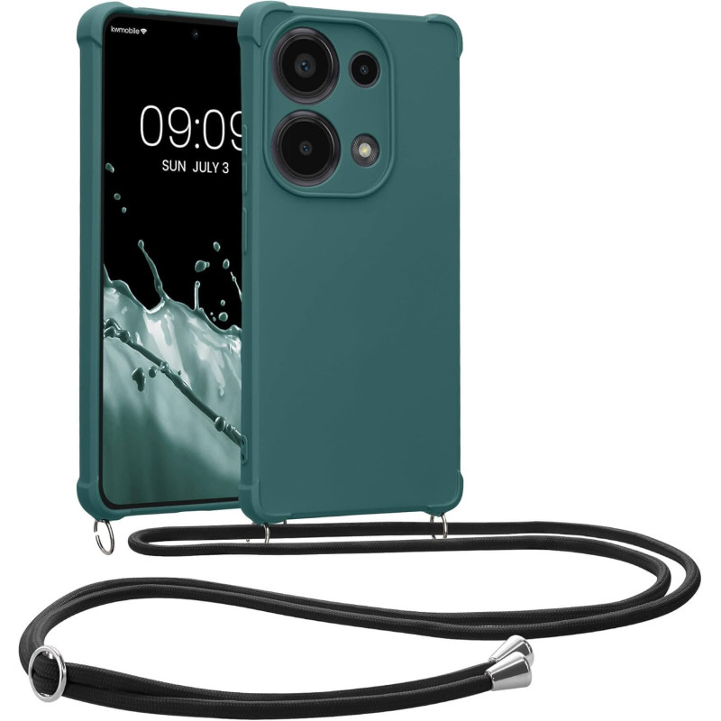 KW Xiaomi Redmi Note 13 Pro 4G Θήκη Σιλικόνης TPU με Λουράκι - Petrol