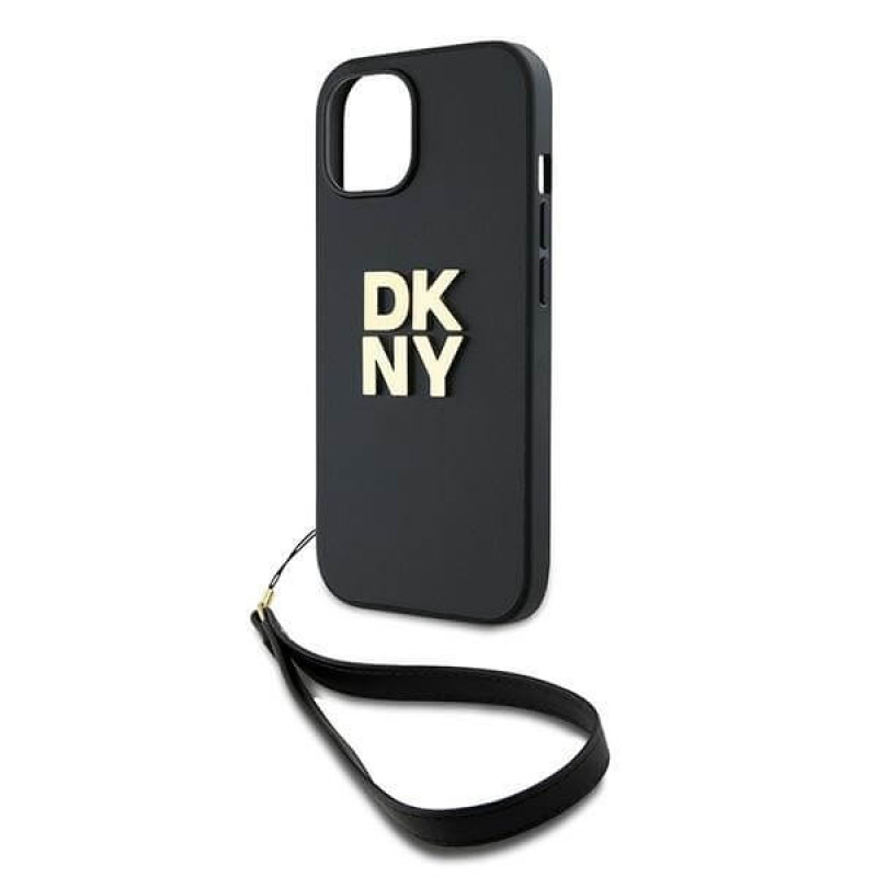 DKNY iPhone 15 Plus - Wrist Strap Stock Logo - Σκληρή Θήκη με Επένδυση Συνθετικού Δέρματος με Λουράκι - Black DKNY iPhone 15 Plus - Wrist Strap Stock Logo - Σκληρή Θήκη με Επένδυση Συνθετικού Δέρματος με Λουράκι - Black
