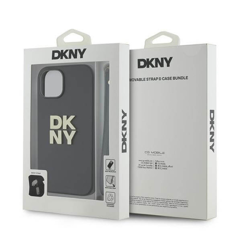 DKNY iPhone 15 Plus - Wrist Strap Stock Logo - Σκληρή Θήκη με Επένδυση Συνθετικού Δέρματος με Λουράκι - Black DKNY iPhone 15 Plus - Wrist Strap Stock Logo - Σκληρή Θήκη με Επένδυση Συνθετικού Δέρματος με Λουράκι - Black