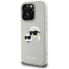 Karl Lagerfeld iPhone 16 Pro - HC 3D Rubber Double Heads - Σκληρή Θήκη με Πλαίσιο Σιλικόνης - Beige - KLHCP16LRBCKCHLE
