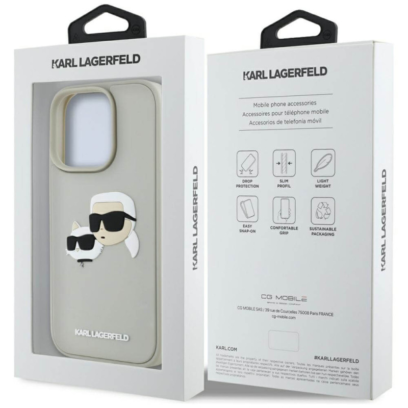 Karl Lagerfeld iPhone 16 Pro Max - HC 3D Rubber Double Heads - Σκληρή Θήκη με Πλαίσιο Σιλικόνης - Beige - KLHCP16XRBCKCHLE Karl Lagerfeld iPhone 16 Pro Max - HC 3D Rubber Double Heads - Σκληρή Θήκη με Πλαίσιο Σιλικόνης - Beige - KLHCP16XRBCKCHLE