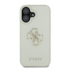 Guess iPhone 16 - Grained Big 4G Logo Small Classic Logo - Σκληρή Θήκη με Επένδυση από Οικολογικό Δέρμα - Green - GUHCP16SPGT4MBN