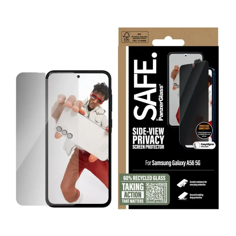 SAFE by PanzerGlass Samsung Galaxy A56 5G Privacy Ultra-Wide Fit Full Screen Αντιχαρακτικό Γυαλί Οθόνης - Black