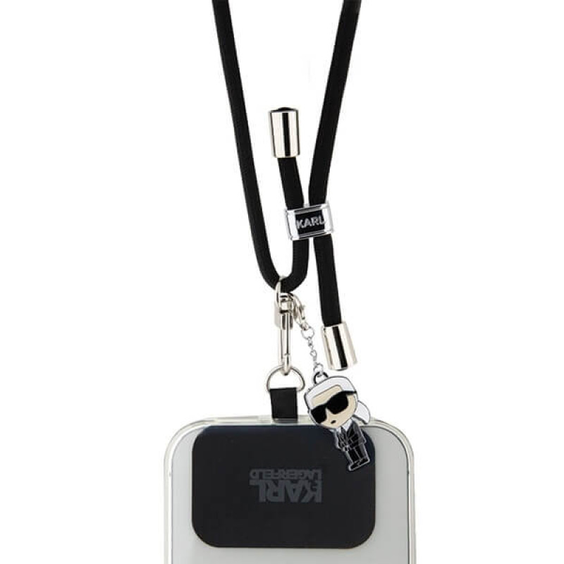 Karl Lagerfeld CBDY Cord - Universal Λουράκι για Θήκη Κινητού - Black Karl Lagerfeld CBDY Cord - Universal Λουράκι για Θήκη Κινητού - Black