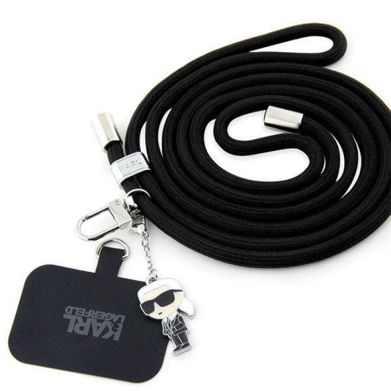 Karl Lagerfeld CBDY Cord - Universal Λουράκι για Θήκη Κινητού - Black Karl Lagerfeld CBDY Cord - Universal Λουράκι για Θήκη Κινητού - Black