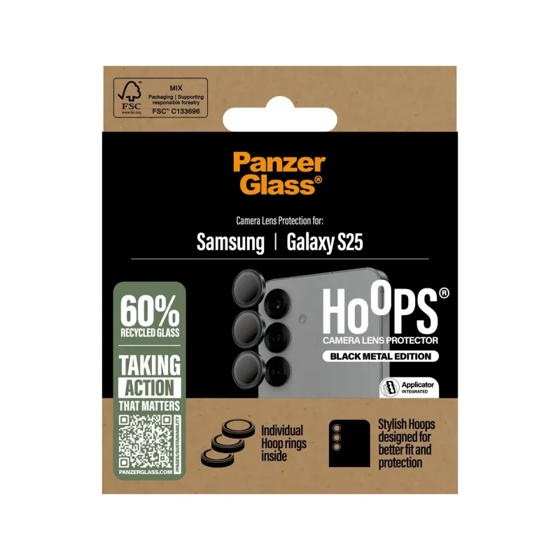 PanzerGlass Samsung Galaxy S25 Hoops Camera Lens Protector Αντιχαρακτικό Γυαλί για την Κάμερα - Black PanzerGlass Samsung Galaxy S25 Hoops Camera Lens Protector Αντιχαρακτικό Γυαλί για την Κάμερα - Black