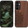 KW Samsung Galaxy A55 5G Θήκη από Φυσικό Ξύλο - Design Rising Sun - Dark Brown
