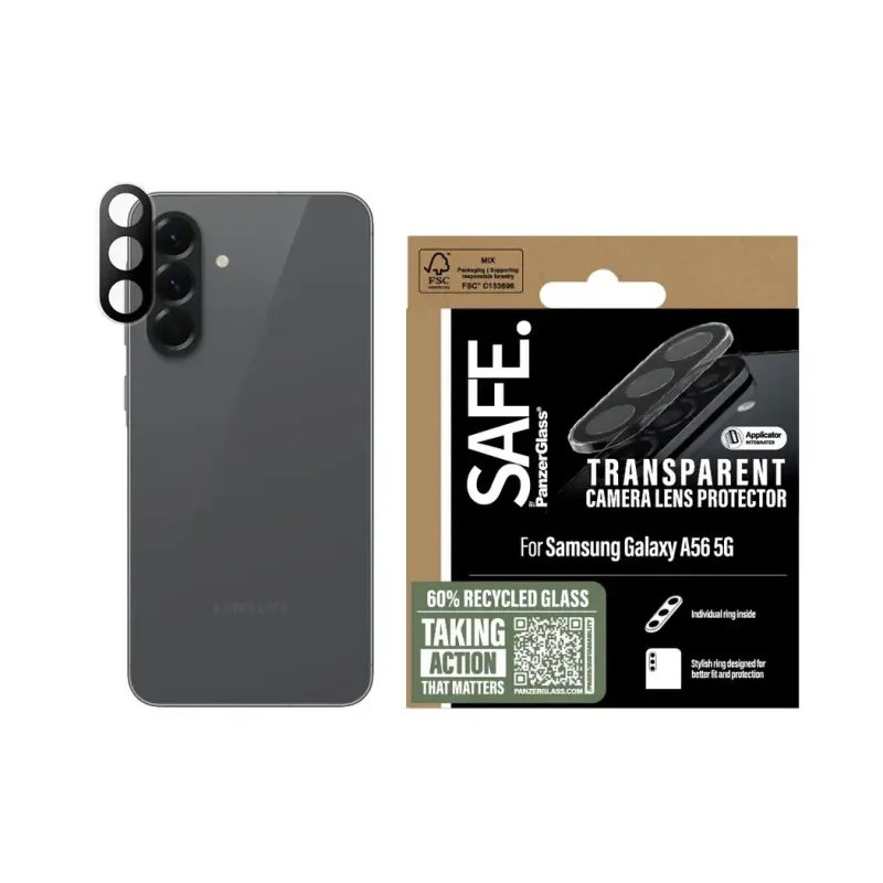 SAFE by PanzerGlass Samsung Galaxy A56 5G Camera Lens Protector Αντιχαρακτικό Γυαλί για την Κάμερα - Διάφανο