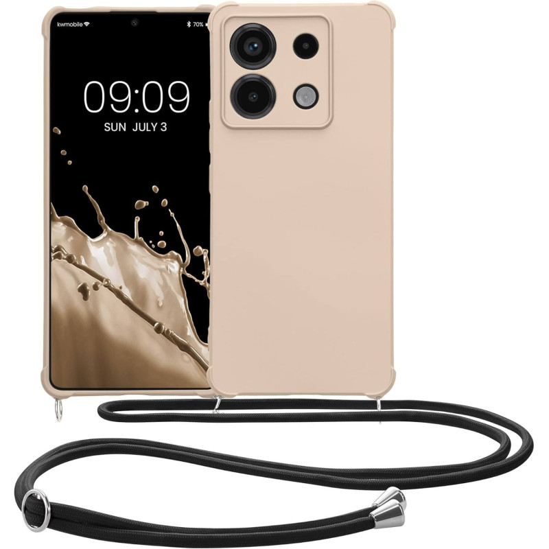 KW Xiaomi Redmi Note 13 Pro 5G / Poco X6 5G Θήκη Σιλικόνης TPU με Λουράκι - Cream KW Xiaomi Redmi Note 13 Pro 5G / Poco X6 5G Θήκη Σιλικόνης TPU με Λουράκι - Cream