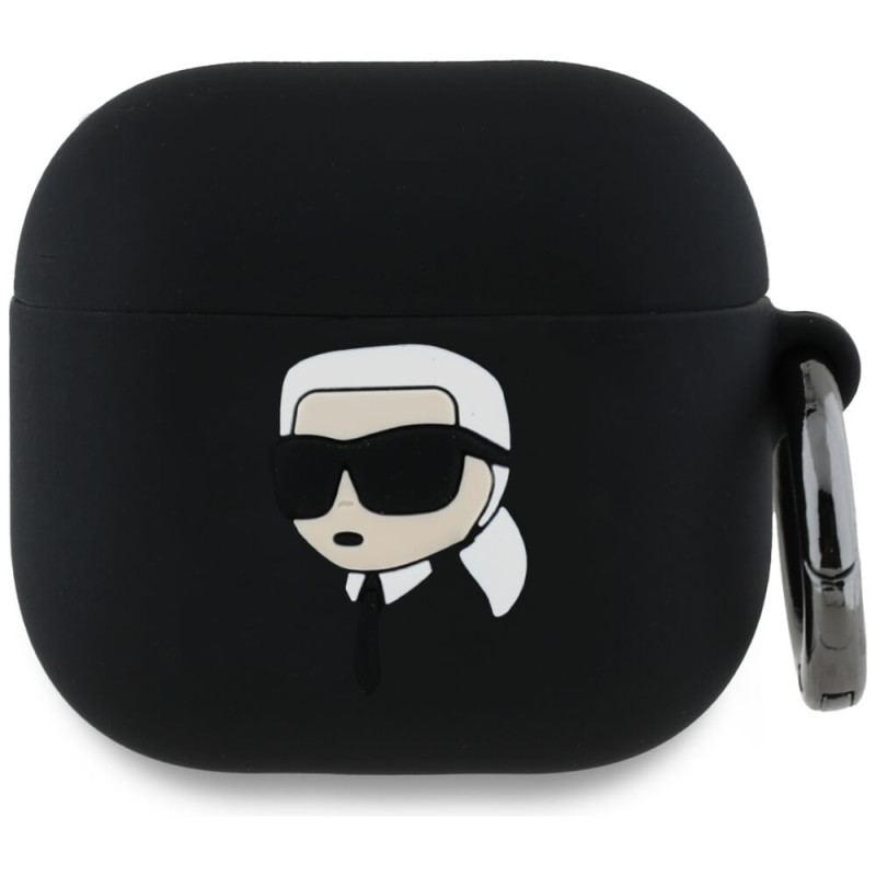 Karl Lagerfeld AirPods 4 Θήκη Σιλικόνης - Silicone Karl Head 3D - Black Karl Lagerfeld AirPods 4 Θήκη Σιλικόνης - Silicone Karl Head 3D - Black