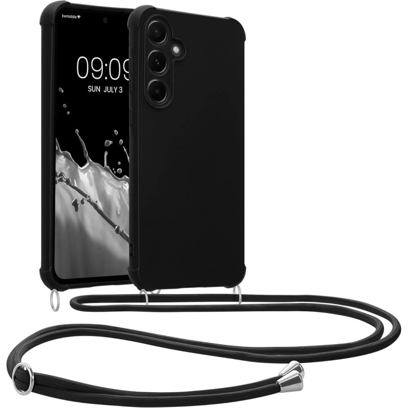 KW Samsung Galaxy A55 5G Θήκη Σιλικόνης TPU με Λουράκι - Black KW Samsung Galaxy A55 5G Θήκη Σιλικόνης TPU με Λουράκι - Black