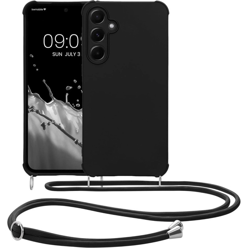 KW Samsung Galaxy A55 5G Θήκη Σιλικόνης TPU με Λουράκι - Black KW Samsung Galaxy A55 5G Θήκη Σιλικόνης TPU με Λουράκι - Black