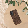 KW Samsung Galaxy A15 4G / A15 5G Θήκη από Φυσικό Ξύλο - Design Indian Sun - Dark Brown