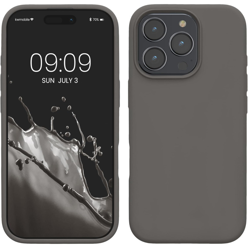 KW iPhone 16 Pro Max Θήκη Σιλικόνης Rubberized TPU - Stone Dust