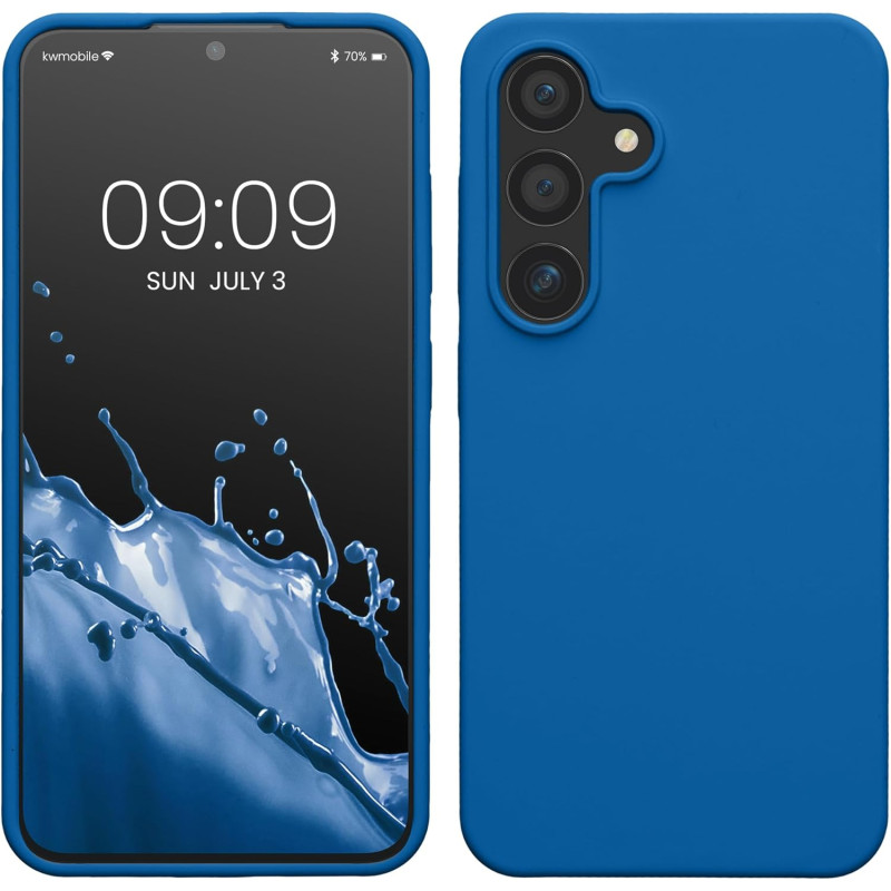 KW Samsung Galaxy S24 Θήκη Σιλικόνης Rubberized TPU - Blue Reef