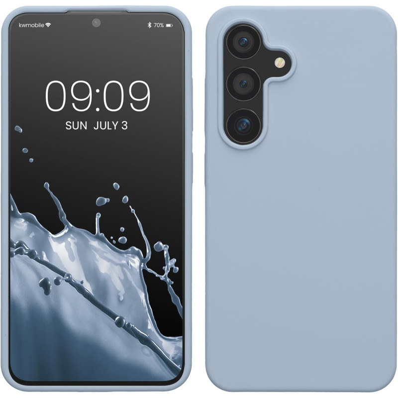 KW Samsung Galaxy S24 Θήκη Σιλικόνης Rubberized TPU - Light Blue Matte