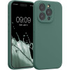 KW iPhone 15 Pro Θήκη Σιλικόνης Rubberized TPU - Fir Green