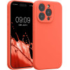 KW iPhone 15 Pro Θήκη Σιλικόνης Rubberized TPU - Luminous Coral