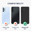KW Samsung Galaxy A25 5G Θήκη Σιλικόνης TPU με Λουράκι - Διάφανη / Black