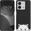 KW Xiaomi Redmi Note 13 5G Λεπτή Θήκη Σιλικόνης TPU - Design Curious Cat - Black / White