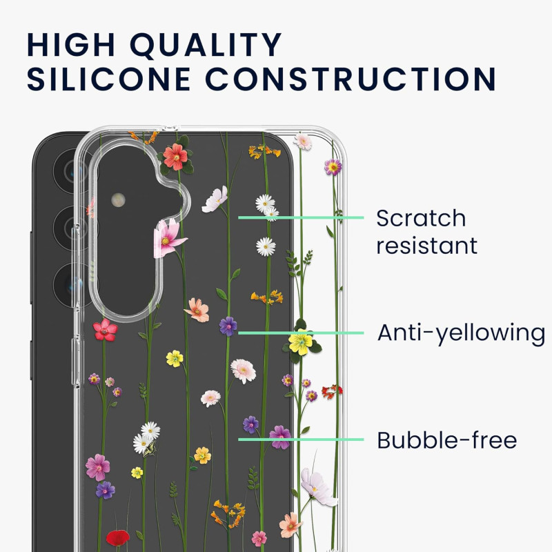 KW Samsung Galaxy A55 5G Λεπτή Θήκη Σιλικόνης TPU - Design Wild Flowers Tendril - Multicoloured / Διάφανη KW Samsung Galaxy A55 5G Λεπτή Θήκη Σιλικόνης TPU - Design Wild Flowers Tendril - Multicoloured / Διάφανη