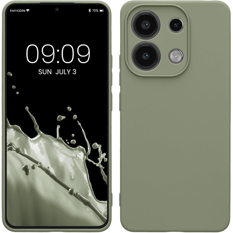 KW Xiaomi Redmi Note 13 4G Θήκη Σιλικόνης TPU - Grey Green