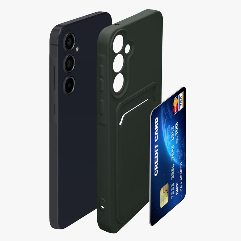 KW Samsung Galaxy A55 5G Θήκη Σιλικόνης TPU με Υποδοχή για Κάρτα - Dark Green KW Samsung Galaxy A55 5G Θήκη Σιλικόνης TPU με Υποδοχή για Κάρτα - Dark Green