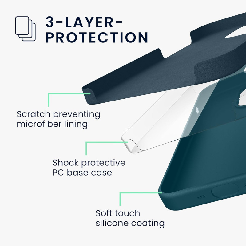 KW iPhone 16 Pro Θήκη Σιλικόνης Rubberized TPU - Petrol Matte KW iPhone 16 Pro Θήκη Σιλικόνης Rubberized TPU - Petrol Matte