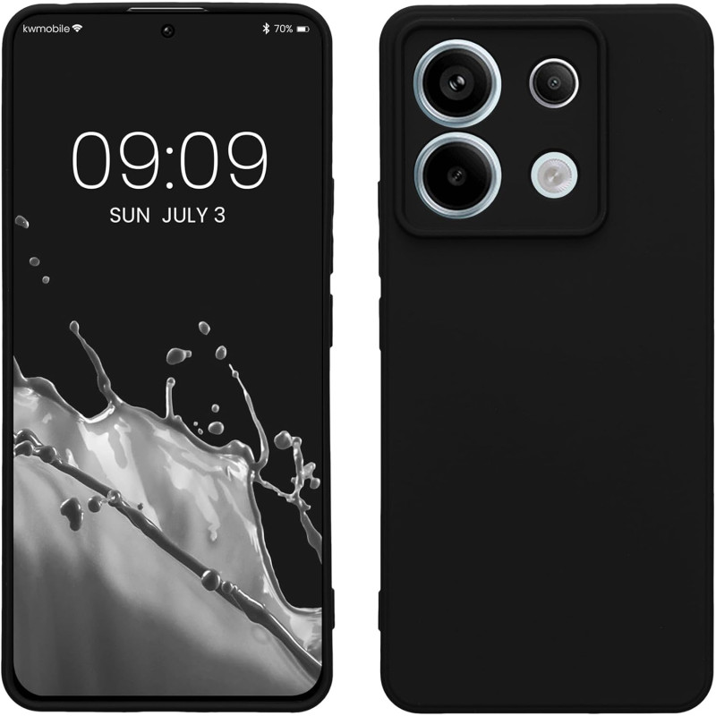 KW Xiaomi Redmi Note 13 Pro 5G / Poco X6 5G Λεπτή Θήκη Σιλικόνης Rubberized TPU - Black