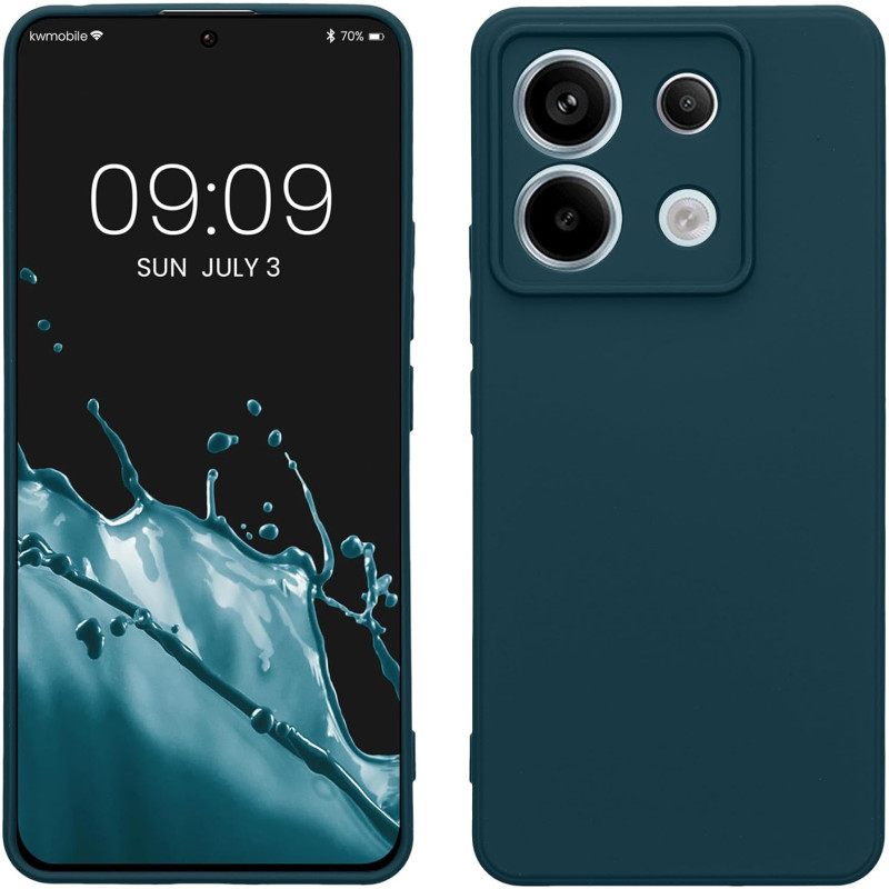 KW Xiaomi Redmi Note 13 Pro 5G / Poco X6 5G Λεπτή Θήκη Σιλικόνης Rubberized TPU - Matte Petrol