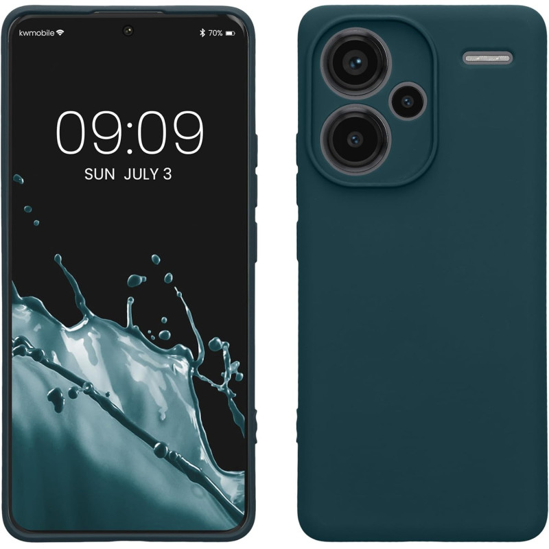 KW Xiaomi Redmi Note 13 Pro+ 5G Λεπτή Θήκη Σιλικόνης Rubberized TPU - Matte Petrol