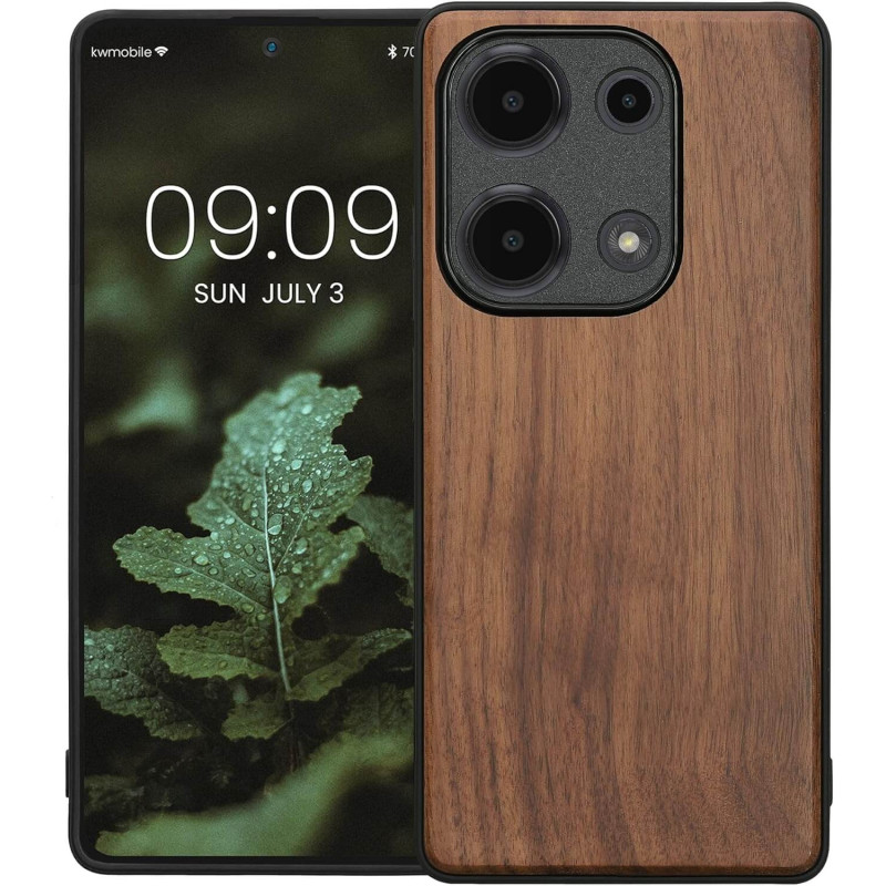 KW Xiaomi Redmi Note 13 Pro 4G Θήκη από Φυσικό Ξύλο - Brown