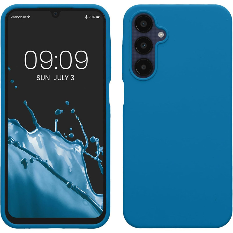 KW Samsung Galaxy A25 5G Θήκη Σιλικόνης Rubberized TPU - Caribbean Blue