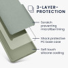 KW Samsung Galaxy A25 5G Θήκη Σιλικόνης Rubberized TPU - Grey Green