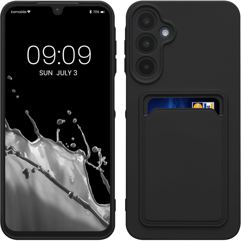 KW Samsung Galaxy A16 4G / A16 5G Θήκη Σιλικόνης TPU με Υποδοχή για Κάρτα - Black
