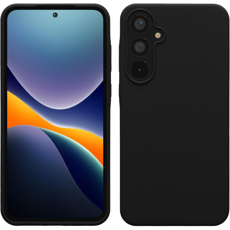 KW Samsung Galaxy A55 5G Θήκη Σιλικόνης Rubberized TPU - Black