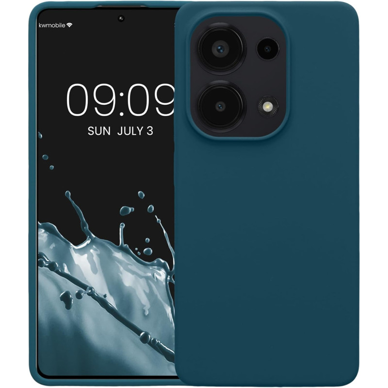 KW Xiaomi Redmi Note 13 Pro 4G Θήκη Σιλικόνης Rubberized TPU - Petrol Matte
