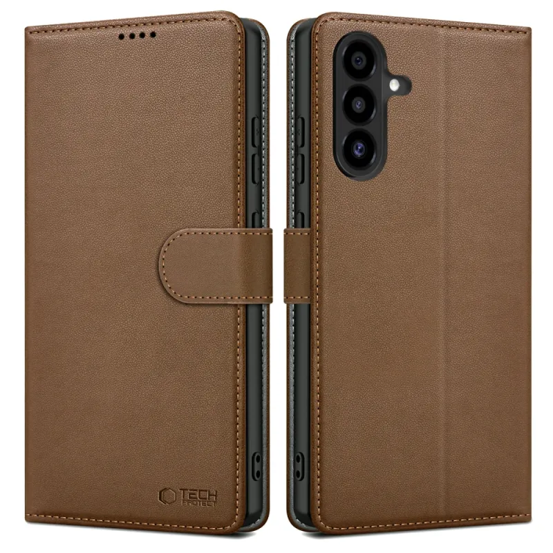 Tech-Protect Samsung Galaxy A56 5G Θήκη Πορτοφόλι Stand από Δερματίνη - Brown