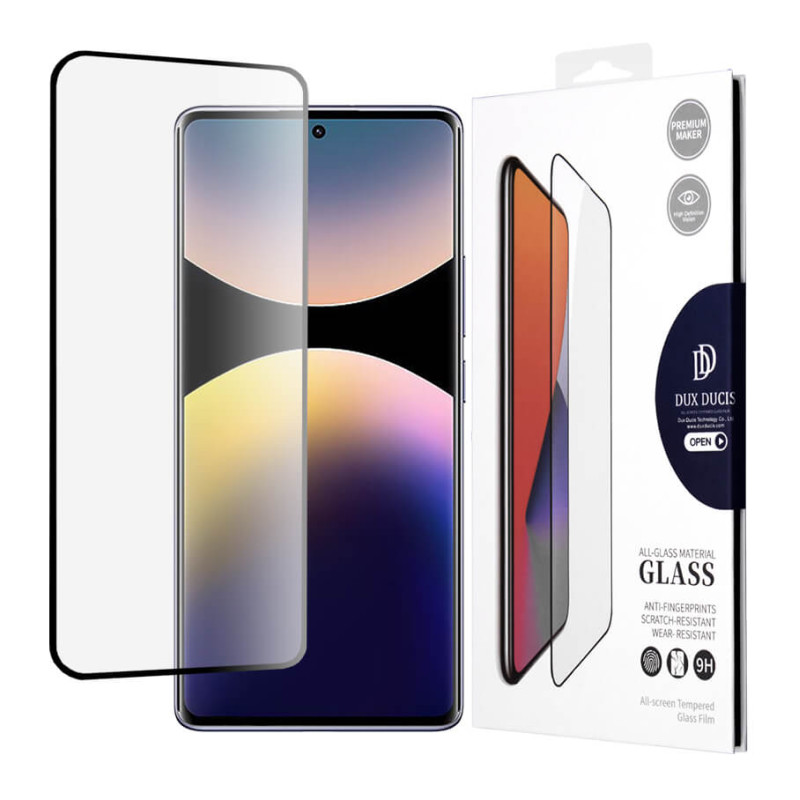 Dux Ducis Xiaomi Redmi Note 14 Pro 5G / Redmi Note 14 Pro+ 5G 9D 9H Full Screen Case Friendly Tempered Glass Αντιχαρακτικό Γυαλί Οθόνης - Black