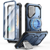 Supcase Samsung Galaxy S25 Armorbox Magsafe Σκληρή Θήκη με Προστασία Οθόνης και Κάλυμμα Κάμερας / Stand - Metallic Blue