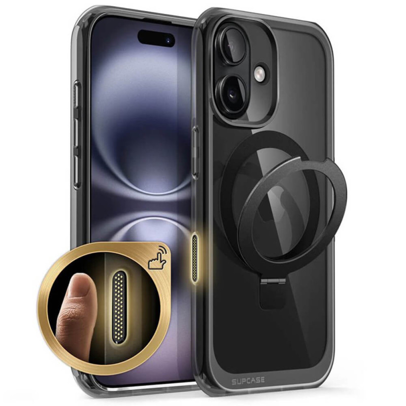 Supcase iPhone 16 - Unicorn Beetle MagStand MagSafe Σκληρή Θήκη - Frost Black Supcase iPhone 16 - Unicorn Beetle MagStand MagSafe Σκληρή Θήκη - Frost Black