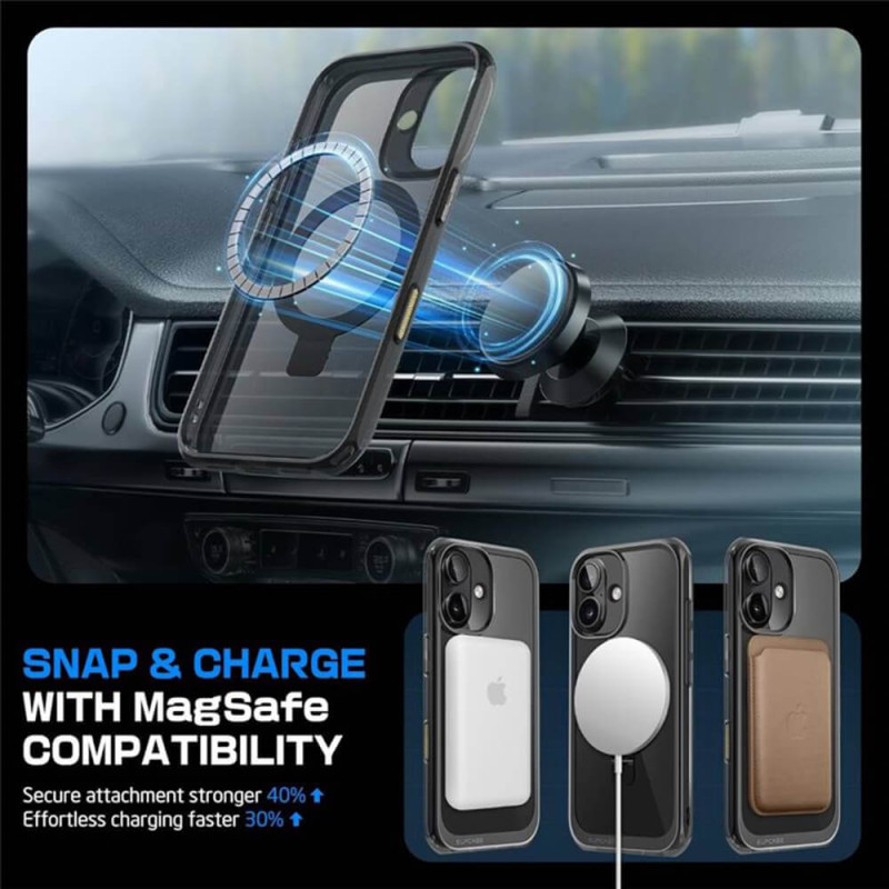 Supcase iPhone 16 - Unicorn Beetle MagStand MagSafe Σκληρή Θήκη - Frost Black Supcase iPhone 16 - Unicorn Beetle MagStand MagSafe Σκληρή Θήκη - Frost Black