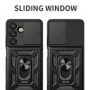 Techsuit Samsung Galaxy S25 - CamShield - Σκληρή Θήκη με Προστασία Καμερών και Δαχτυλίδι Συγκράτησης - Black