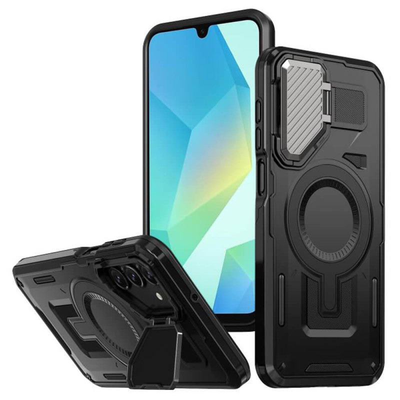 Techsuit Samsung Galaxy A16 4G / A16 5G CamVault MagSafe Σκληρή Θήκη με Πλαίσιο Σιλικόνης - Black